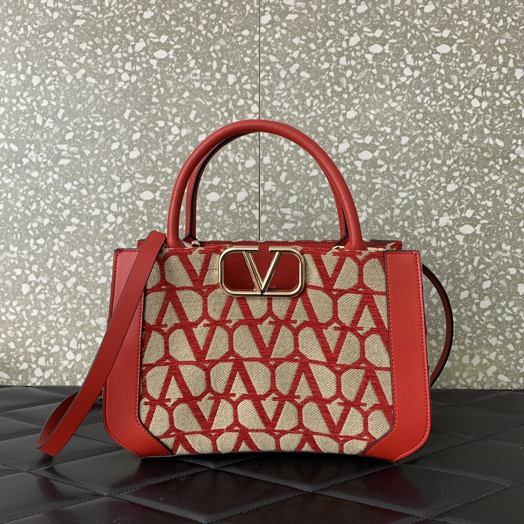 Valentino Garavani VLogo Signature Handbag in Toile Iconographe